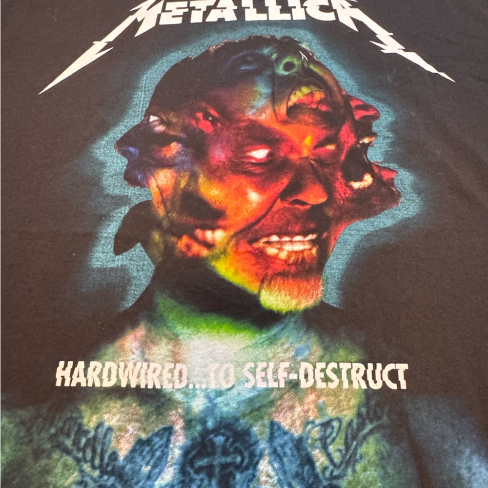 Metallica Men's Black Sz 2XL Hardwired..To-Self-Destruct Worldwired Tour T-Shirt - Picture 5 of 7
